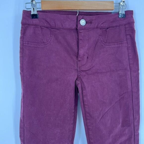 American Eagle Outfitters Womens Extreme Legging Ankle Pants Burgundy Size 2 NWT - Picture 4 of 15